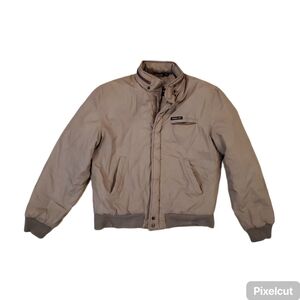 Members Only Men's Heavy Iconic Grey Quilted Stow Away Hood Racer Slim Jacket 40